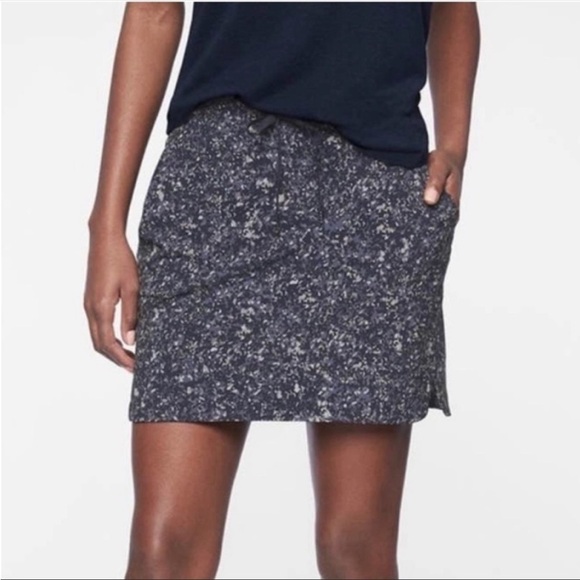 Athleta Midtown Printed Skort Skirt Blue Size 0